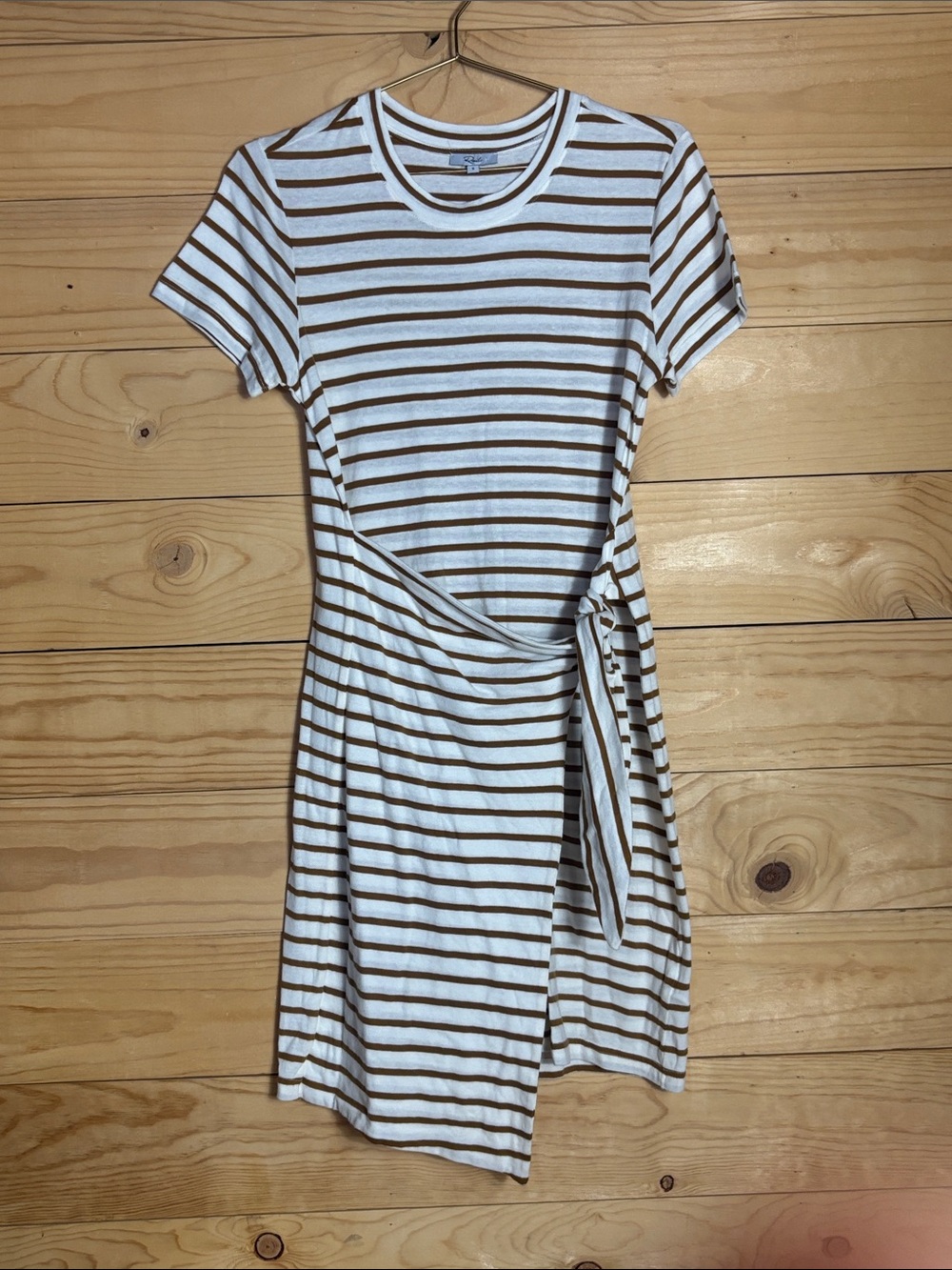 Rails Edie dress brown and white striped size Small